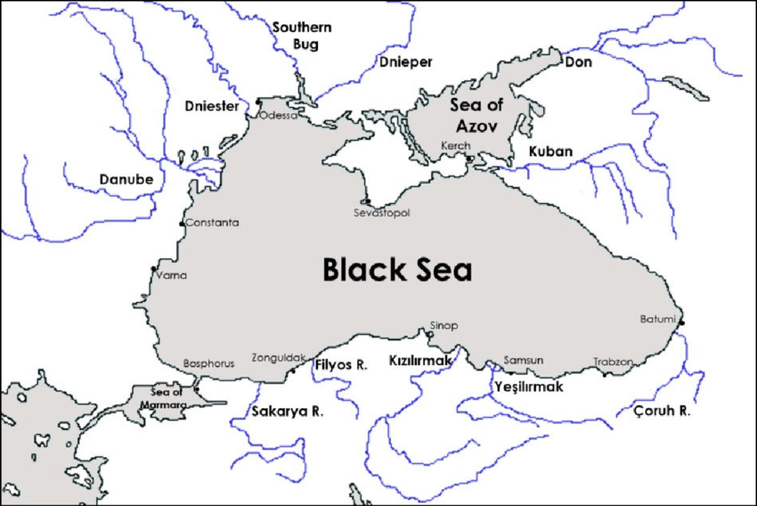 Map-of-rivers-flow-into-the-Black-Sea